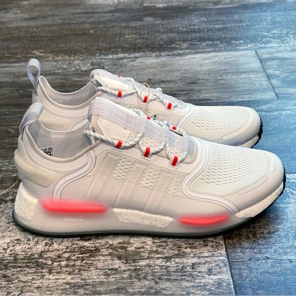 Adidas Shoes Sneakers Men Size 9.5 NMD_V3 Originals Running White Red GX2089 NWT - Picture 6 of 12